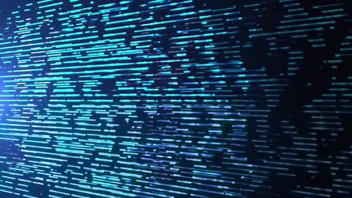 digital Abstract directional neon lines geometric line strips flowing 3D.