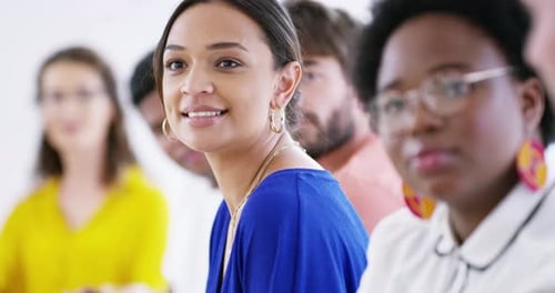 Adults Seated Together at Business Meeting