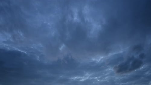 Time Lapse of Dramatic Blue Cloudy Sky