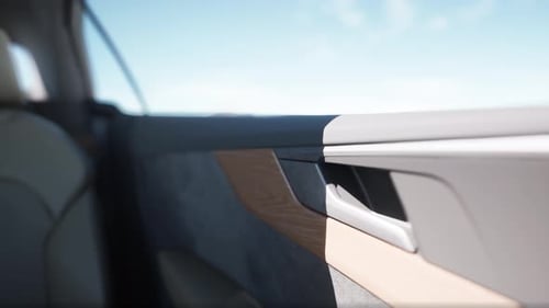 Modern Car Door Interior Closing Animation