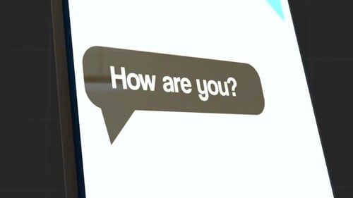 3D Smartphone Text Message Conversation Animation