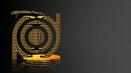 Dynamic Golden Geometric Rings 3D Abstract Animation