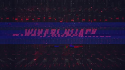 Glitch Text Reveal with Digital Hex Code Background