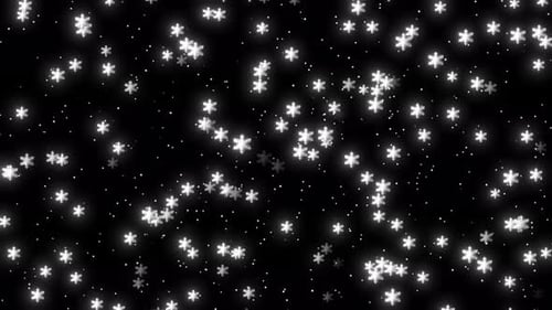 Glowing Falling Snowflakes Seamless Loop Background