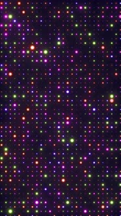 Lumières clignotantes multicolores.