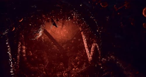Exploring the Dark Depths of an Abstract Underwater Abyss at Night