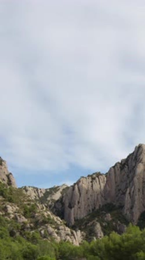 Montserrat Mountain Calalonia Spain in Vertical