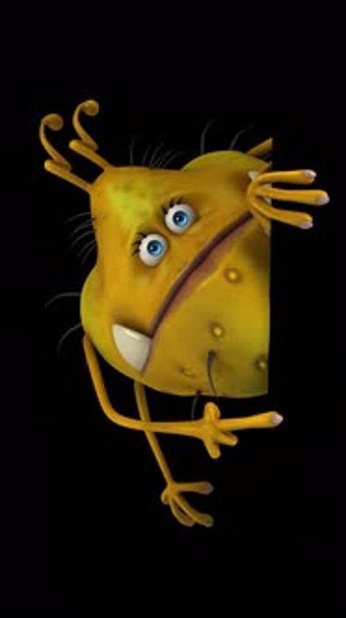 Fun 3D cartoon Bacteria (with alpha channel)