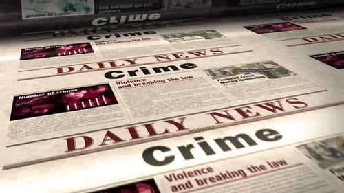Daily News Crime Newspaper Printing Press Animation