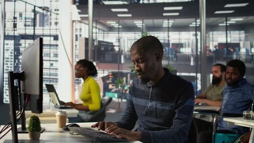 Modern Office Workers at Computers