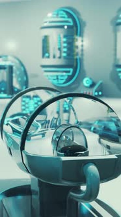 Futuristic Blue Glowing Abstract Technology Science Background