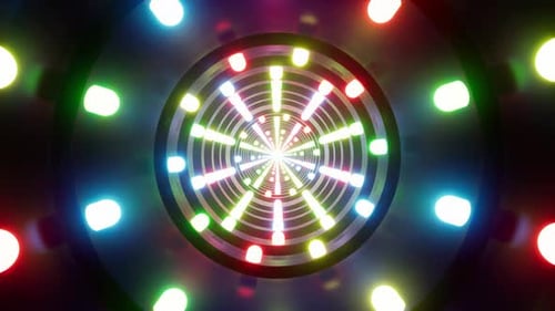 Colorful Led Space Tunnel Background
