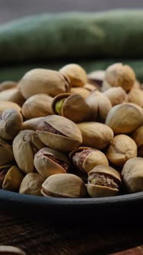 Close Up of Pistachios in Bowl