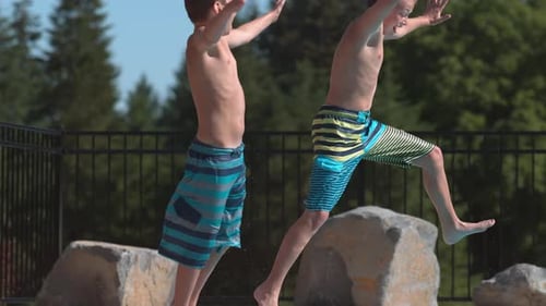 Super Slow Motion Pool Jump Joy