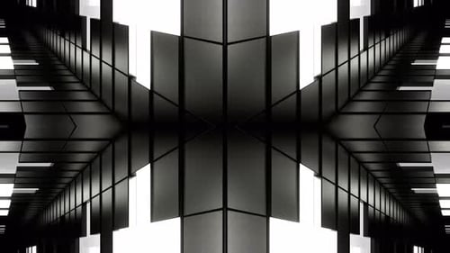 Weißer Neon-Plus-Kaleidoskop-Hintergrund VJ Loop In 4K