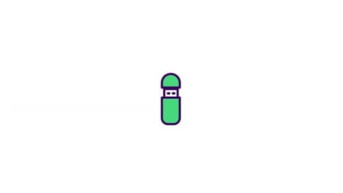 Animated USB Flash Drive Data Transfer Icon