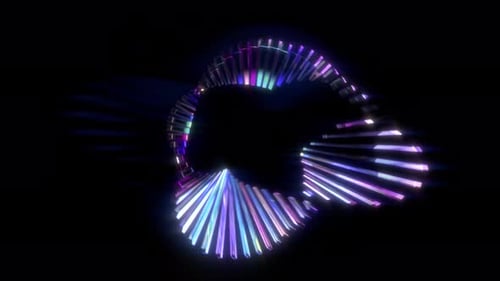 Abstract Glowing Array Of Glass Pillars