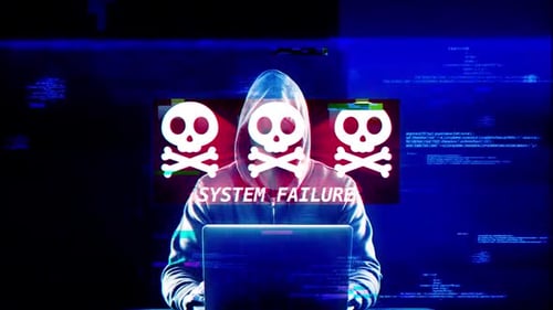 System Failure Warning Glitch Hacker Animation
