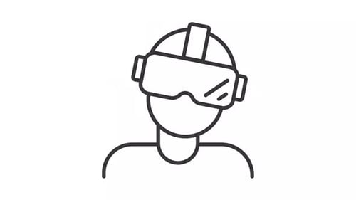 Animated Minimalist Virtual Reality Headset Icon
