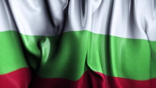 Realistic Seamless Loop of Waving Bulgarian National Flag