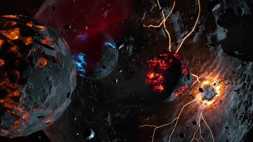 Explodierende Planeten im Weltraum