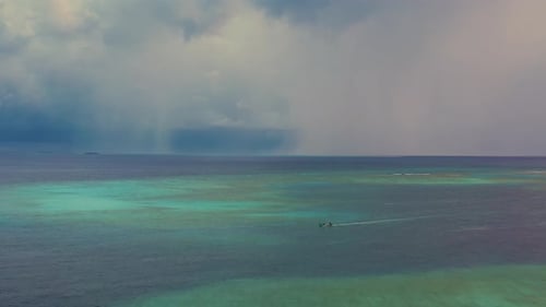 Stormy Weather with Rain on the Sea