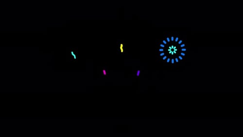 Animated image of fireworks exploding in a festive manner