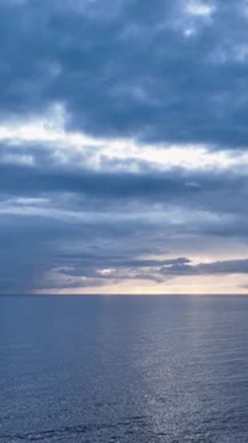 Vertical Video Above the Coastline Drama Aerial View of Moody Mediterranean Coast with Cinematic Sea