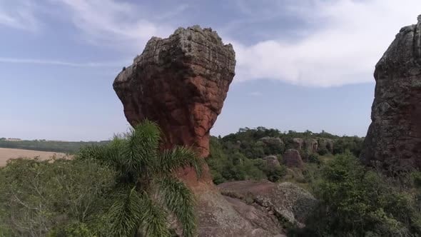 Beautiful cup shaped sandstone rock formation in Brazil, Nature Stock ...