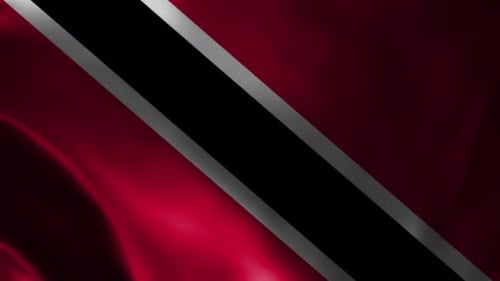 Waving Flag of Trinidad and Tobago