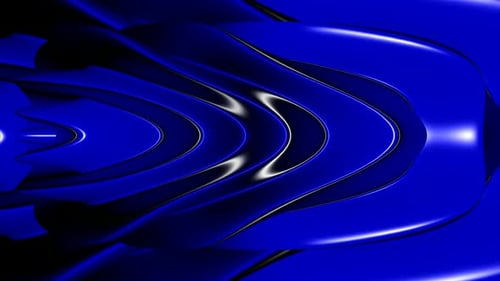Abstract Blue Wavy Fluid Motion Background