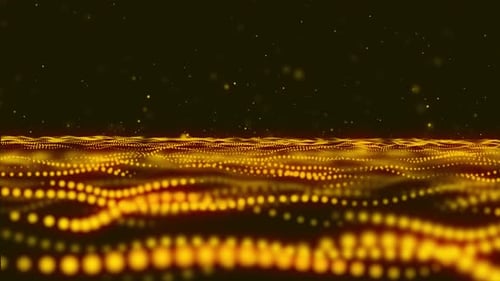 Abstract Golden Particle Wave Background Loop