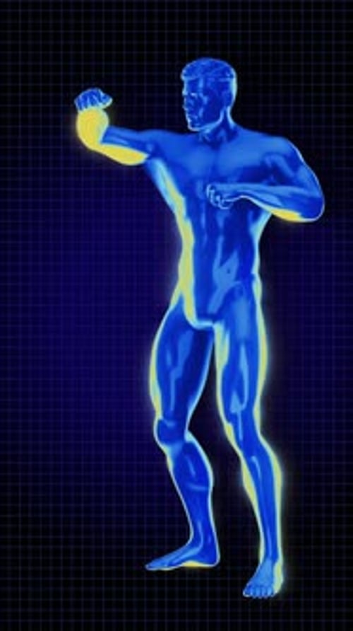 Futuristic Human Muscle System Activity Animation