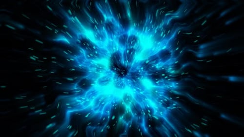 Energetic Abstract Blue Warp Tunnel Background