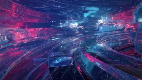 Rotating Glass Blocks Broadcast Background