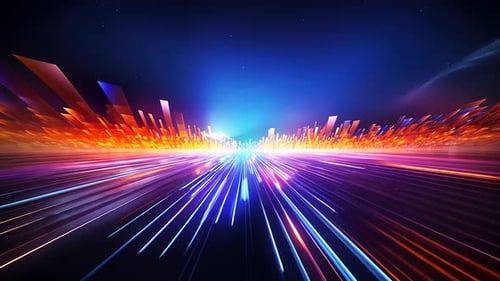 Autoroute numérique vibrante abstraite