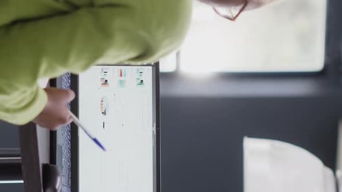 Person working on laptop, close up shot