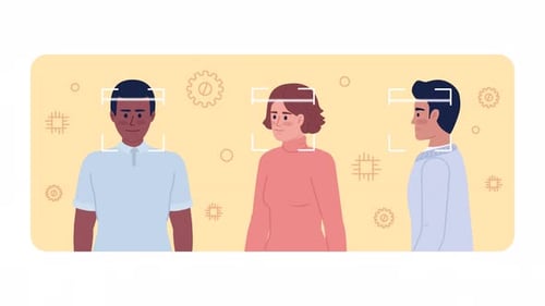 Tecnología de reconocimiento facial animado