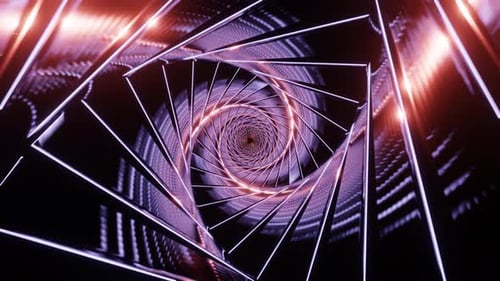 Light Purple And Red Glowing Spiral Background Vj Loop In 4K