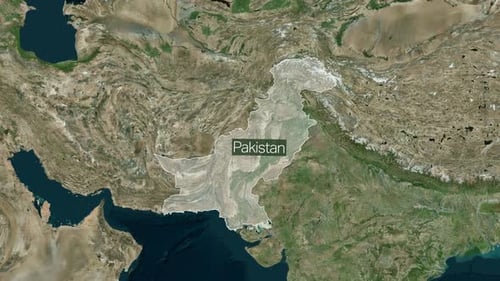 Pakistan Borderline: Country Map Stock Collection - Wide Angles to Zoom-In