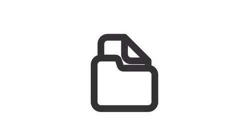 Animierte Datei im Ordnerzeilen-UI-Symbol