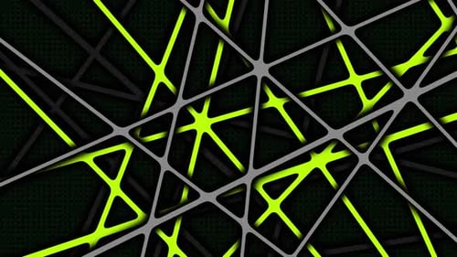 Green Paper Cut Shapes and Lines Background