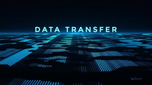 Futuristic Data Transfer Title Reveal Animation