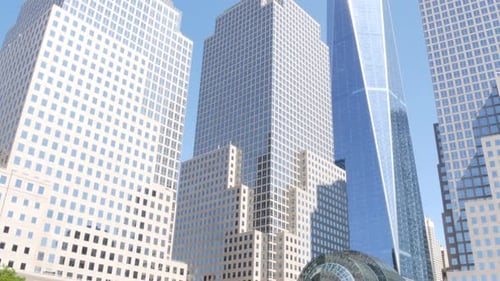 New York City Manhattan Downtown Financial District Street World Trade Center Battery Park USA