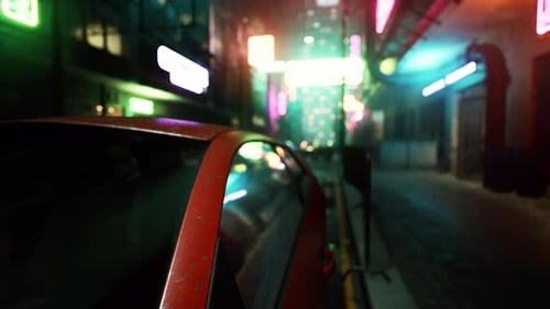 Beautiful Neon Lights Create a Unique Ambiance in This Small Asian Village