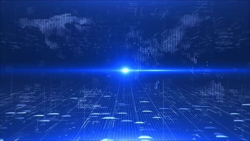 Dynamic Digital Landscape Particles Futuristic Technology Innovation Data Virtual Reality Sci Fi