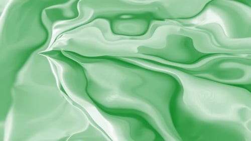 Abstract Fluid Green Wavy Motion Background