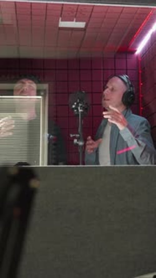 Passionate Singing Session in Soundproof Studio with Two Men