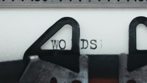 Typing Words Have Power on Retro Typewriter