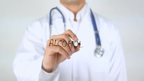 Alcohol Doctor Writing on Glass